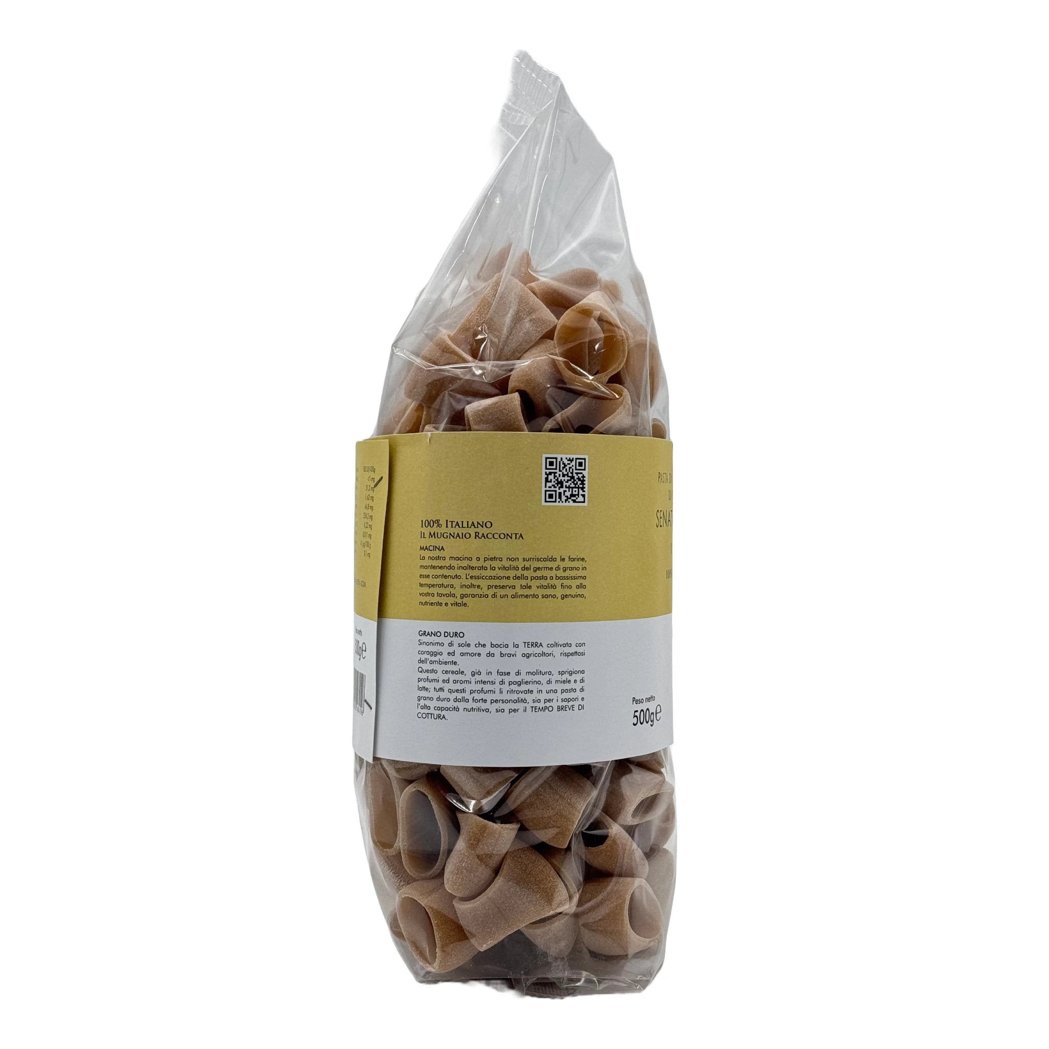 Specialità Integrale Senatore Cappelli Calamarata 500g  -  Mulino Terrevive - vaigustando