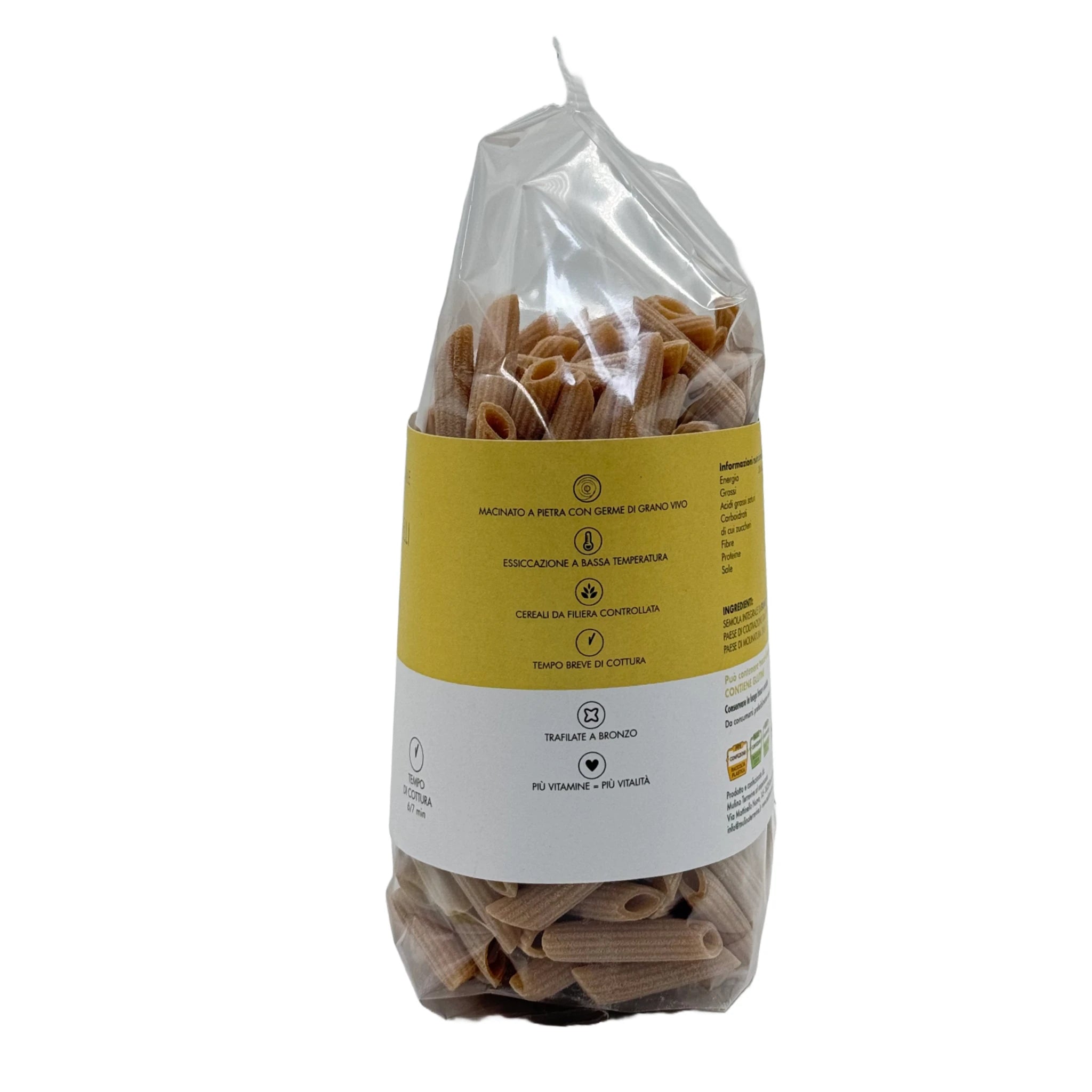 Specialità Integrale Senatore Cappelli Penne 500g  -  Mulino Terrevive - vaigustando