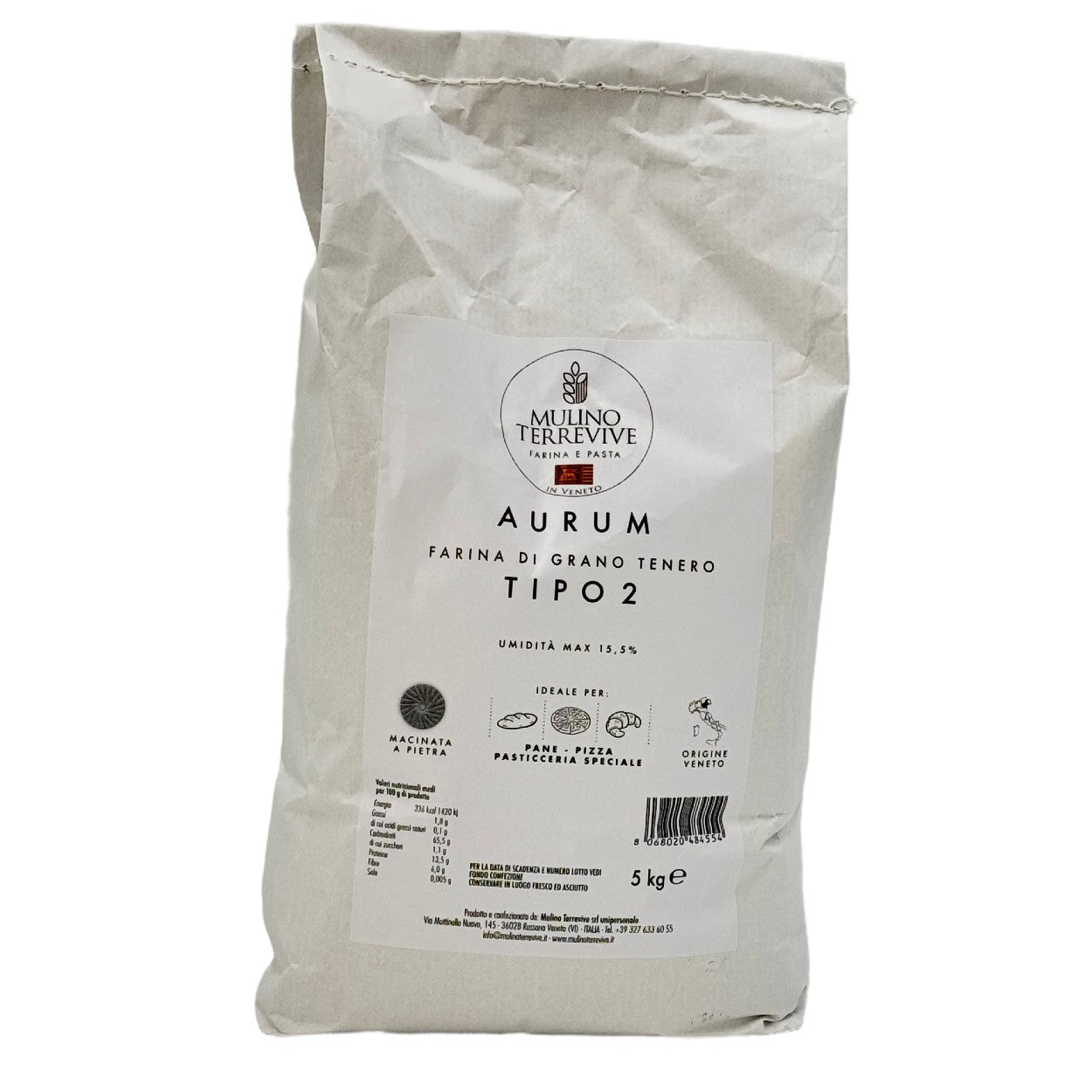 Aurum Farina di Grano tenero tipo 2  -  Mulino Terrevive - vaigustando