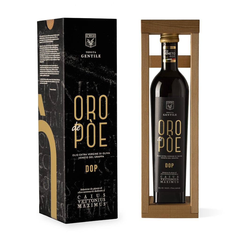 Olio Extravergine Veneto del Grappa DOP Presidio Slow Food 500ml confezione regalo  -  Oro de Pòe - vaigustando